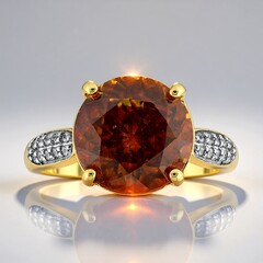 Anello in oro con Sfalerite