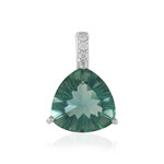 Grüner Fluorit-Silberanhänger