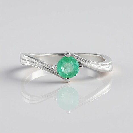 Anello in argento con Smeraldo Russo