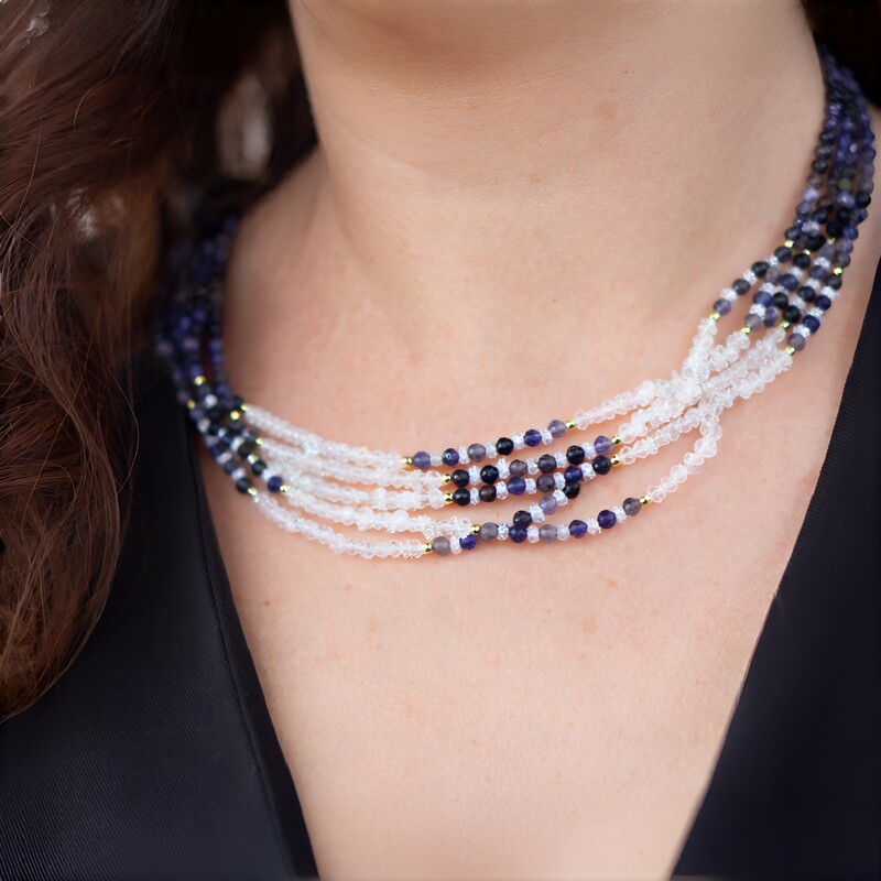 Collier en argent et Iolite (Riya)