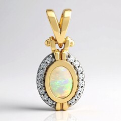 Ciondolo in oro con Opale Gelatina
