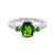 Bague en argent et Diopside de Russie