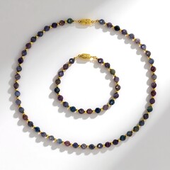 Parure in argento con Zaffiro Bicolore