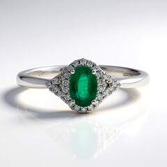 Anello in oro con Smeraldo Zambia AAA