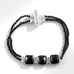 Bracciale in argento con Spinello Nero (KM by Juwelo)
