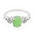 Bague en argent et Chrysoprase impériale