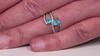 Anillo en plata con Apatita azul neón