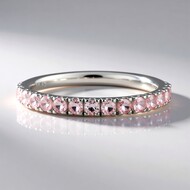 Anillo en plata con Turmalina rosa de Nigeria