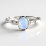 Anello in argento con Opale di Welo