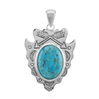 Pendentif en argent et Turquoise bleue de Mohavie (Art of Nature)