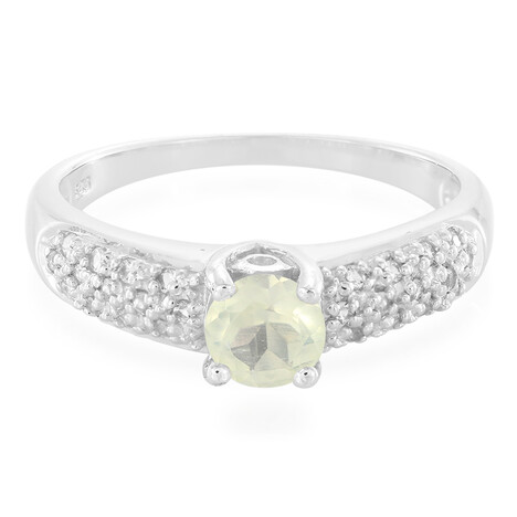 Anello in argento con Prehnite