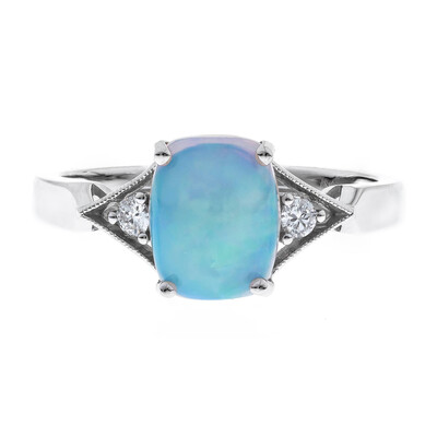 Gouden ring met een AAA Welo-opaal