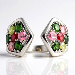 Anillo en plata con Turmalina rosa de Brasil (de Melo Essence)
