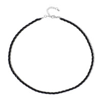 Collier en argent et Spinelle noir