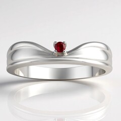 Anello in argento con Berillo Rosso