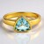 Anello in argento con Topazio Blu Cielo (MONOSONO COLLECTION)