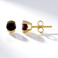 Orecchini in argento con Rodolite Lampone