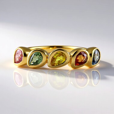 Anillo en plata con Zafiro amarillo