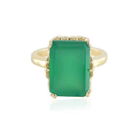 Grüner Onyx-Silberring