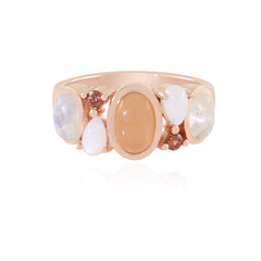 Zilveren ring met een Perzik Maansteen (KM by Juwelo)
