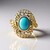 Anello in oro con Turchese Sleeping Beauty (Ornaments by de Melo)
