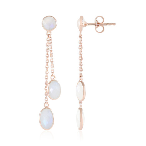 Zilveren oorbellen met Blauwe Maanstenen