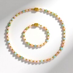 Parure in argento con Berillo Fancy (Riya)