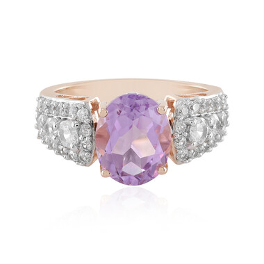 Anello in argento con Ametista Rose de France