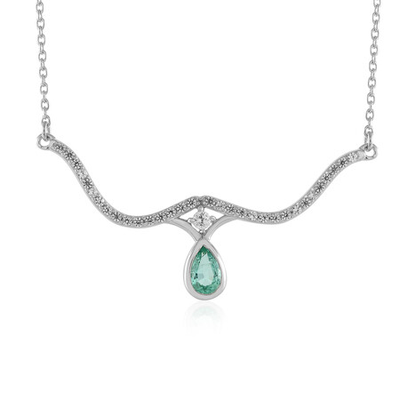 Collana in argento con Smeraldo Colombiano