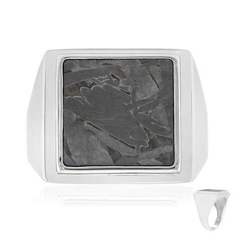 Bague en argent et Météorite d'Alétaï