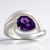Anello in argento con Ametista Uruguay (Pallanova)
