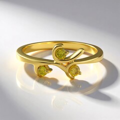 Anello in argento con Diamante Giallo I3