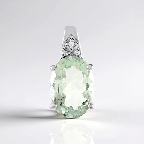 Ciondolo in argento con Ametista Verde
