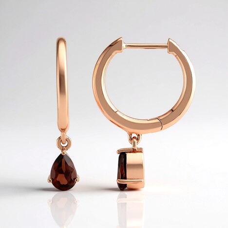 Orecchini in argento con Zircone Rosa