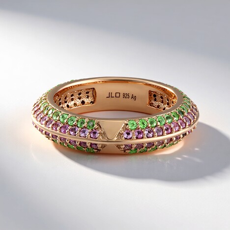 Anello in argento con Zaffiro Ceylon Rosa (Adela Silber)