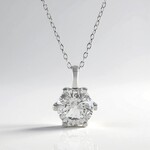 Collana in argento con Quarzo Bianco