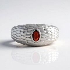 Anello in argento con Rubino Tanzania