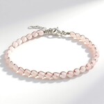 Bracciale in argento con Quarzo Rosa