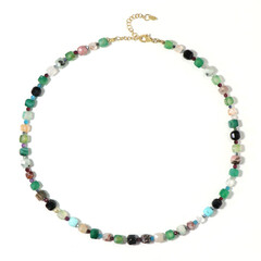 Collana in argento con Onice Verde