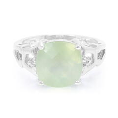 Anello in argento con Prehnite