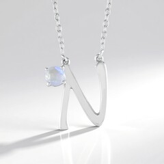 Collana in argento con Pietra di Luna Arcobaleno