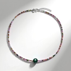 Collana in argento con Nefrite (MONOSONO COLLECTION)