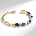 Bracciale in argento con Perla Nera di Acqua Dolce (TPC)