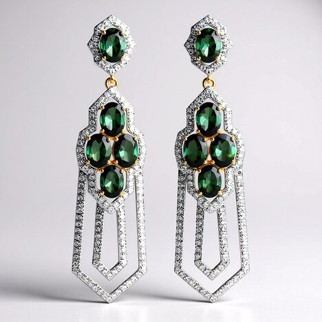 Orecchini in oro con Tormalina Verde Brasiliana (SUHANA)