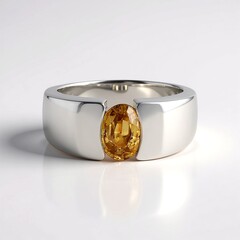 Anello in argento con Zircone Giallo