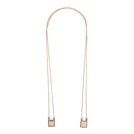 Perlmutt-Silberhalskette (Joias do Paraíso)