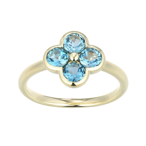 Zilveren ring met Londen-blauwe topaasstenen (Adela Silber)