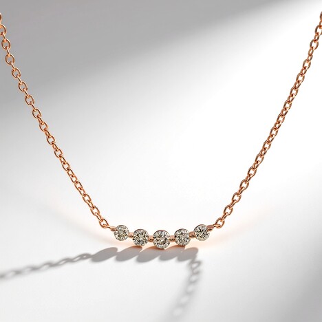 Collana in argento con Diamante Rose de France VS1 di Argyle (Annette)