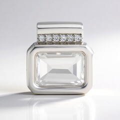 Ciondolo in argento con Topazio Bianco (MONOSONO COLLECTION)