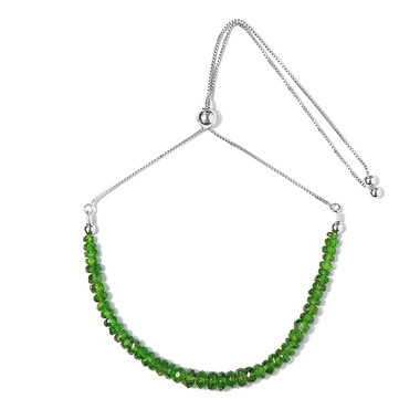 Bracciale in argento con Diopside Russo